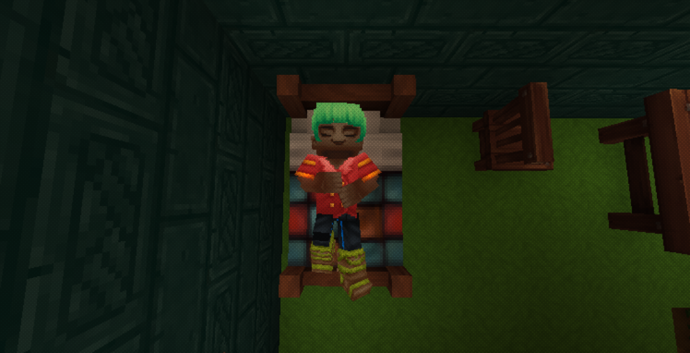 Uma NPC adulta dormindo